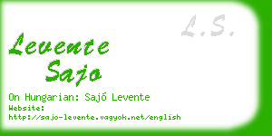 levente sajo business card