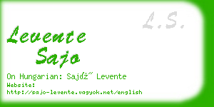 levente sajo business card